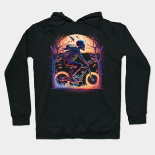 a skelton riding a bicycle Hoodie